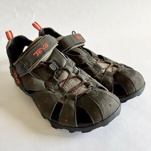 Teva Cap Toe Brown Mens Sz 10 Sandal Dozer 6704 Hiking Fish Outdoor ShocPad Shoe